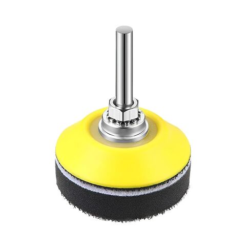 3 Inch Hook & Loop Sanding Backing Pad, Sanding Disc Pads with 1/4 Inch Shank & Soft Foam Layer Buffering Pad, Drill Attachment Polishing Kit for Air Die Grinder Sander in Saudi Arabia