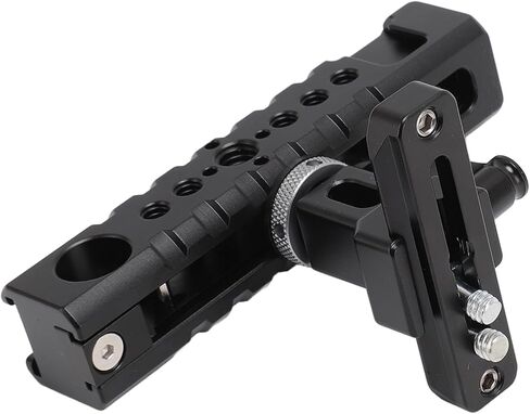 Universal Camera Cage Top Handle Grip with Removable 36mm Slider, Cold Shoe Mount and 1/4 3/8 Inch Screw Holes Including Positioning Hole for DSLR Mirrorless Rig in Saudi Arabia