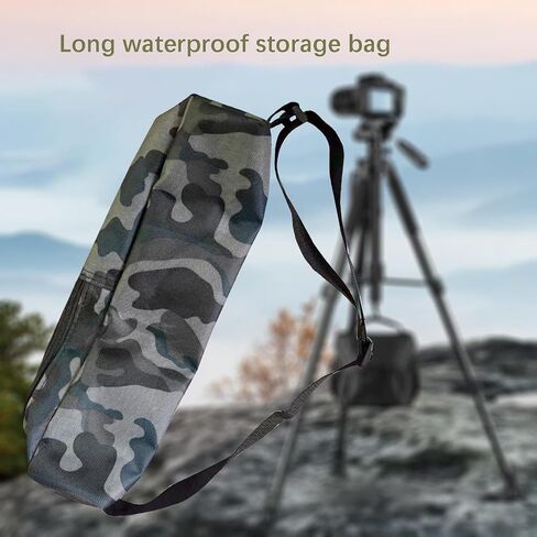 Tripod Carrying Case Stand Bag Monopod Bag Organizer Pouch Polyester Material Water Resistant Convenient Zipper Suitable for Travel Outdoor Photograph, Gray, L in Saudi Arabia
