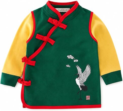 stylesilove Young Kids Baby Boys Traditional Asian Inspired Long Sleeved Top Sweatshirt, 3 Designs in Saudi Arabia