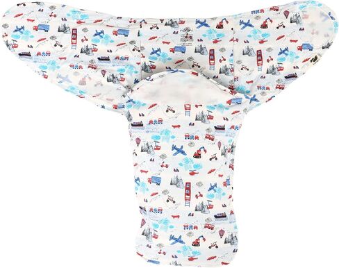 Baby Snugababe Swaddle Pod for Newborns | Secure Arm Inserts Prevent Escape | Easy-Zip for Diaper Changes | Transportation Print in Kuwait