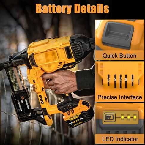 2 Pack 15Ah Replacement Compatible with Dewalt 20V Max Battery High Capacity Batteries 20 Volt Baterías Cordless Power Tools DCB205 DCB203 DCB200 DCB201 DCB204 DCB206 DCB207 in Kuwait