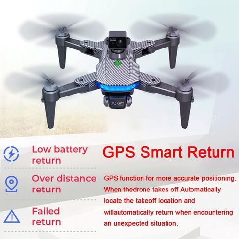 Lozenge Drones 360° Obstacle Avoidance GPS Drones with Camera for Adults 4K | Brushless Motor Smart Follow Auto Return Long Battery Life Quadcopter Big Size L900 HJ90 3 Battery Black Carbon Fiber Pattern in Saudi Arabia