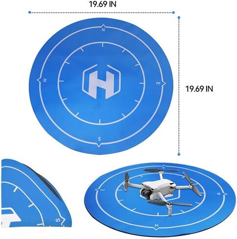 DJI Mini 3 Drone with Screen Remote with Strobe Light, Landing Pad | 3-Axis Gimbal, 4K HDR Video, 38-Min Flight Time, up to 32800ft (10km) Video Transmission, Vertical Shooting, GPS Auto Return in Kuwait