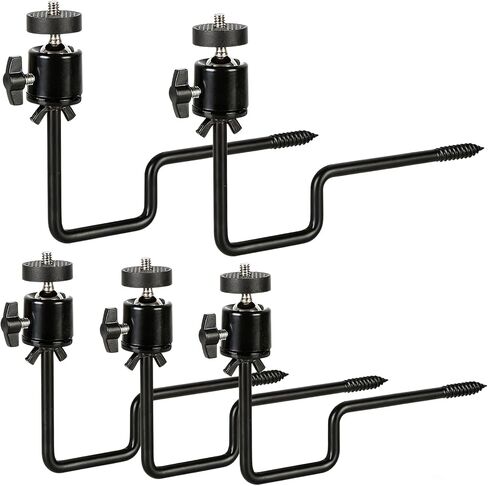 5 Pack Trail Camera Tree Mounts, 360° Rotatable Hunting Cam Brackets with 1/4" x 20 Screw, Durable 5KG Capacity Surveillance Cameras Holder for Outdoor Surveillance and Wildlife Monitoring in Kuwait