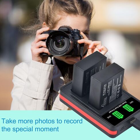 Picke Power NP-W126 NP-W126S Battery and LED Dual Charger for Fuji X100V X100VI X-T100 X-T200 X100F,X-T3 X-T30 X-T30 II X-T20 X-T1 X-T2 X-T10 X-S10 X-A5 X-A10 X-E4 in Saudi Arabia