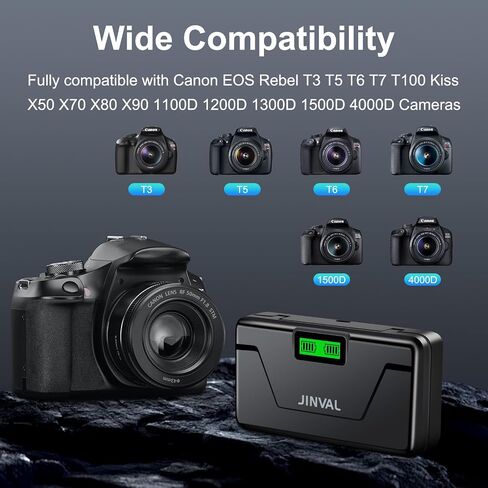 JINVAL LP-E10 LP E10 Battery 2 Pack and Charger Case for Canon EOS Rebel T3 T5 T6 T7 T100 Kiss X50 X70 X80 X90 EOS 1100D 1200D 1300D 1500D 2000D 3000D 4000D Camera in Saudi Arabia