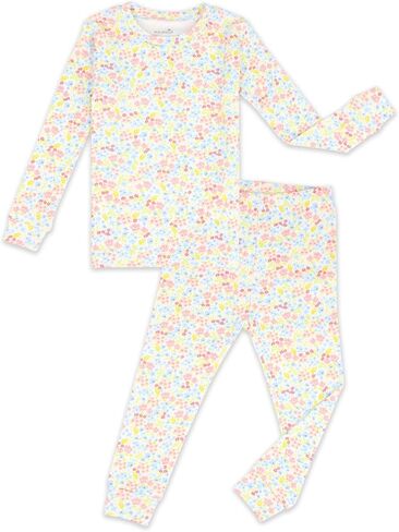 moimoln 6M-8Y Baby Toddler Girls Floral Modal Cotton Long Sleeve Pajamas in Saudi Arabia