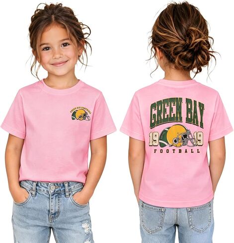 KEKEMI Football Shirt for Kid Boy Girl Football Team T-Shirt Ballgame Tees | For 3-9 Years Kid Boy Girl Game Day Shirt Ballgame Outfit Funny Sports Fan Tees Short Sleeve Tops Football Graphic Clothes in Saudi Arabia