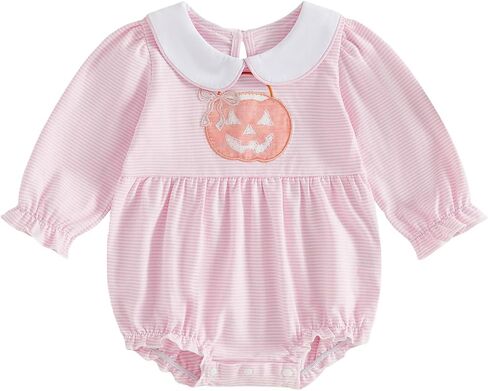 Matching Sister Outfit Halloween Clothes Baby Girl Pumpkin Long Sleeve Romper Toddler Girl Halloween Dress in Saudi Arabia