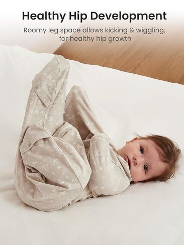 GROWNSY Swaddle Sleep Sack 3-6 Months, Starfish Design Baby Swaddle Sack, Dual-Zipper for Easy Diaper Changes, Proper Hip Development & Openable Foot Button, 12-20lbs, Deer in Saudi Arabia