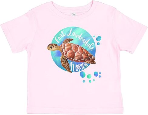 inktastic Fort Lauderdale, Florida Swimming Sea Turtle with Bubbles Baby T-Shirt in Kuwait