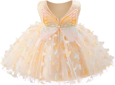 Toddler Girl Tutu Pageant Dress Sparkly Sequin Butterfly Flower Girl Formal Occasion Birthday Party in Saudi Arabia