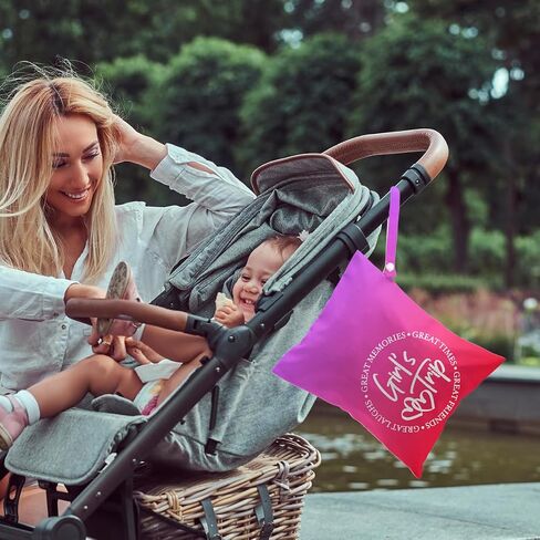 4Pcs Girls Trip Wet Dry Bag, Girls Trip Gifts Favors Beach Bag Wet Bags | Waterproof Reusable Travel Bags for Swimsuits, Baby Cloth Diapers, Beach,Pool, Gym Bag & Wet Clothes, Weekend Gifts for Women in Kuwait