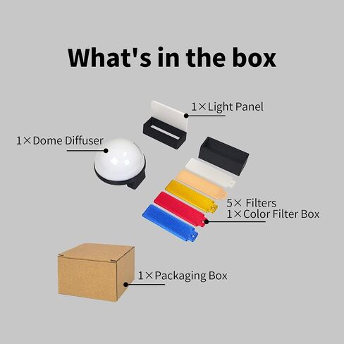 3-in-1 Flash Lighting Modifier Kit Compatible with Ulanzi SL03 Flash, Includes Half-Moon Diffuser, Bounce Reflector & 5 Color Gels, Portable Snap-On Flash Accessories for Portrait. in Kuwait