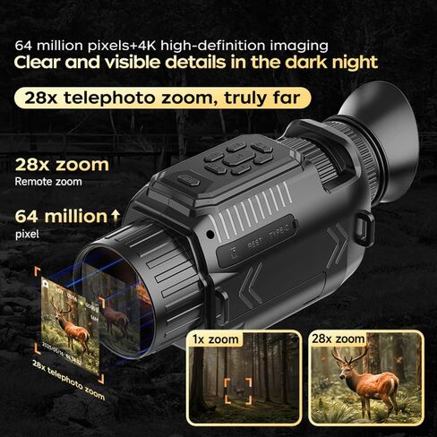 Lozenge Entry-Level 1080P Night Vision Goggles with 32G TF Card | Adjustable Focus WiFi Transmission Beginners Kids Childrens Learning Tools Field Night Observation Tool in Saudi Arabia