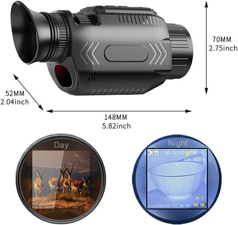 Lozenge Entry-Level 1080P Night Vision Goggles with 32G TF Card | Adjustable Focus WiFi Transmission Beginners Kids Childrens Learning Tools Field Night Observation Tool in Saudi Arabia