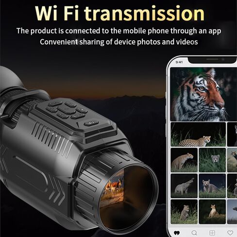 Lozenge Entry-Level 1080P Night Vision Goggles with 32G TF Card | Adjustable Focus WiFi Transmission Beginners Kids Childrens Learning Tools Field Night Observation Tool in Saudi Arabia