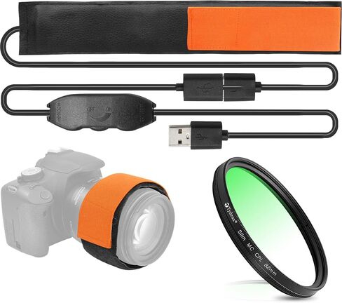 82mm CPL Filter - Bundle with - 30cm USB Lens Warmer in Saudi Arabia