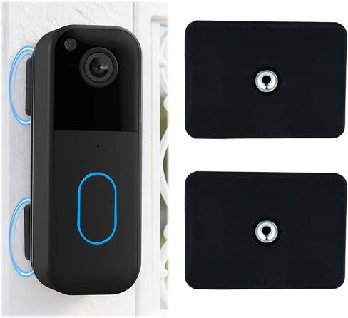 Magnetic Doorbell Mount Compatible with Blink Video Doorbell 2nd Gen, No Drill Doorbell Camera Holder for Iron Doors and Surfaces, Magnet Mount Bracket for Home Apartment Office, Easy to Install, 2PCS | No Drill Doorbell Camera Holder for Iron Doors and S in Saudi Arabia
