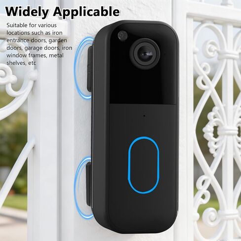 Magnetic Doorbell Mount Compatible with Blink Video Doorbell 2nd Gen, No Drill Doorbell Camera Holder for Iron Doors and Surfaces, Magnet Mount Bracket for Home Apartment Office, Easy to Install, 2PCS | No Drill Doorbell Camera Holder for Iron Doors and S in Saudi Arabia