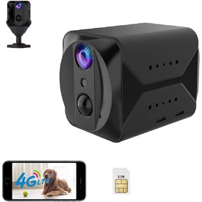 2K HD 4G Mini Security Camera, Low-Power Indoor & Outdoor Remote Camera | 140° Wide Angle, 20-Day Standby, Night Vision & Motion Detection, Supports Micro SD & Cloud Storage, No WiFi in Kuwait