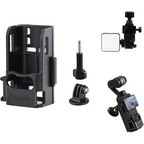 Pocket 4 Expansion Adapter Mount for DJI Osmo Pocket 4 3 Camera 2-Prong Extension Bracket with Cold Shoe & Action CamerInterface Design to Attached Backpack Clip/Selfie Sticks Accessories in Saudi Arabia