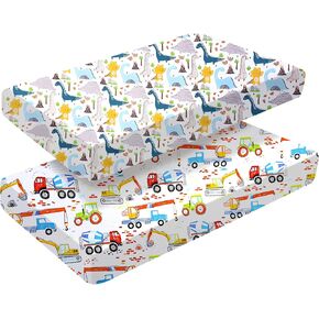 2 Pack Crib Sheets 52in x 28in | Bedding for Cot Bed Soft Breathable Cotton Sheets for Standard Crib and Toddler Mattresses, Nursery Sheet in Saudi Arabia