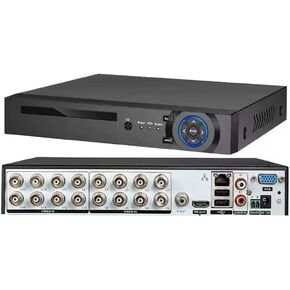 16 Channel Penta-Brid 8MP DVR, Support 16CH CVI/TVI/AHD/Analog up to 8MP, 16CH Additional IP up 8MP, 2 SATA HDD Slot, HDMI/VGA Output Digital Video Recorder 2000GB HDD Installed in Saudi Arabia