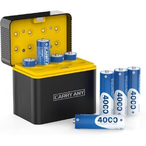 4000mWh Rechargeable AA Lithium Batteries with Charger for Blink Camera | 8 Pack High Capacity Double A Batteries,Constant 1.5V Output, 2000 Cycles, aa Li-Ion Battery Charger in Kuwait