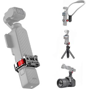 BRDRC Pocket 4 Cage Expansion Adapter, Aluminum Alloy Mount for DJI Osmo Pocket 3/Xtra Muse Accessories, with 1/4" Threads & Cold Shoe & Foldable Action Camera Adapter for Osmo Action Quick-Release in Kuwait