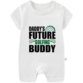 Daddy's Future Golfing Buddy Bodysuit, Funny Golf Infant Outfit for Boys Girls, Unisex Cotton Short Sleeve Clothes in Saudi Arabia