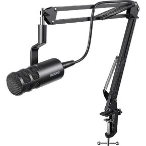 ميكروفون بودكاست MAONO PD100 XLR، ميكروفون مكتبي معدني ديناميكي ستوديو قلبي | متوافق مع واجهة الصوت، وخلاط الصوت، وبطاقة الصوت للتسجيل الصوتي، والبث، والتعليق الصوتي، والموسيقى، وإنشاء المحتوى in Kuwait