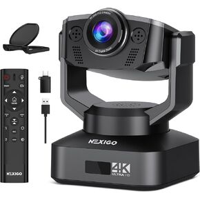 NexiGo N980P 1080P 60FPS Webcam with Microphone and Software Control, USB Computer Camera, Built-in Dual Noise Reduction Mics, 120° Wide-Angle for Zoom/Skype/FaceTime/Teams, PC Mac Laptop Desktop in Saudi Arabia