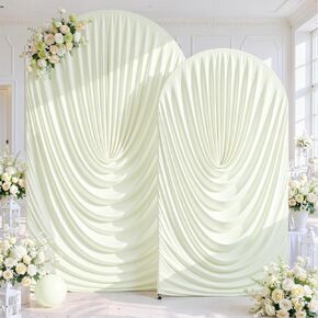 Pink Wedding Arch Backdrop Cover 7.2ft and 6ft Draped Arch Covers Stretchy Backdrop Spandex Balloon Arch Covers for Bridal Shower Baby Shower Engagement Photography Birthday Party Decorations in Saudi Arabia