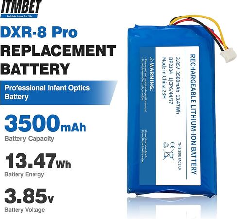 for Infant Optics DXR-8 Pro Battery Replacement (Model SP 554478) 3500mAh High Capacity Rechargeable Battery, Extended Life for Video Baby Monitor (NOT for Old DXR-8) in Kuwait
