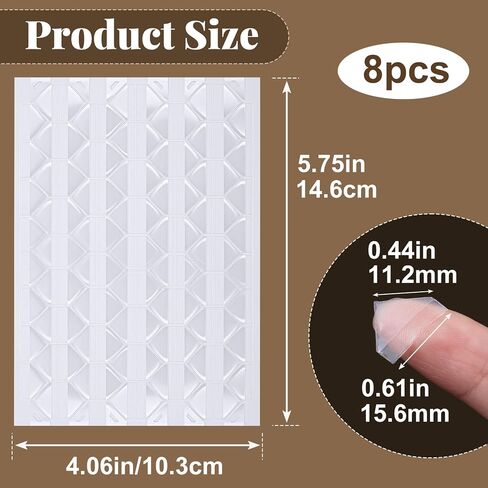 816pcs Clear Self-Adhesive Photo Corners, 8 Sheets 0.6 Inches Picture Mounting Corner Stickers, Picture Edge Stickers Photo Tape for Scrapbooking Family Album DIY Journal in Saudi Arabia