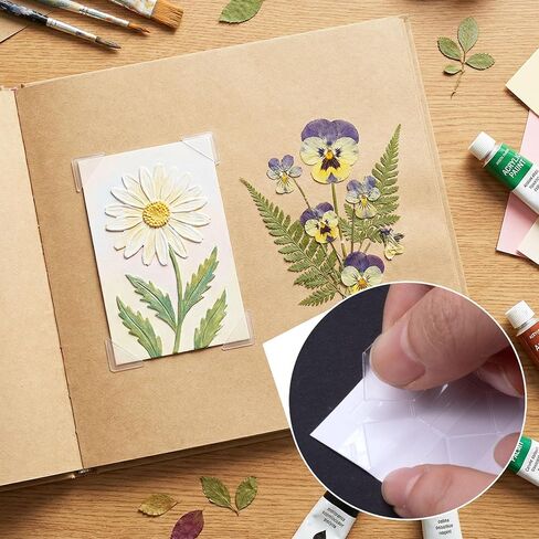 816pcs Clear Self-Adhesive Photo Corners, 8 Sheets 0.6 Inches Picture Mounting Corner Stickers, Picture Edge Stickers Photo Tape for Scrapbooking Family Album DIY Journal in Saudi Arabia