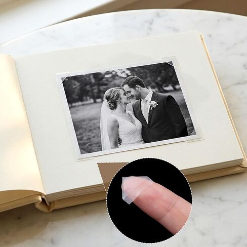 816pcs Clear Self-Adhesive Photo Corners, 8 Sheets 0.6 Inches Picture Mounting Corner Stickers, Picture Edge Stickers Photo Tape for Scrapbooking Family Album DIY Journal in Saudi Arabia