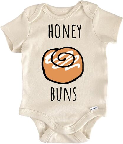 Honey Buns Cinnamon Roll Bakery Infant Gift Baby Bodysuit in Kuwait