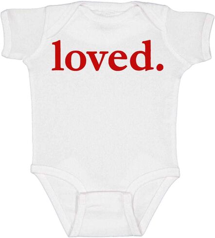 Custom Kingdom Baby Loved Valentine's Day Romper Bodysuit White in Saudi Arabia