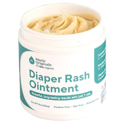 Marie Originals Premium Diaper Rash Ointment with Zinc Oxide, 8 oz | Diaper rash ointment and baby skin protectant with zinc oxide, vitamin E and coconut oil; moisturizes dry skin in Saudi Arabia