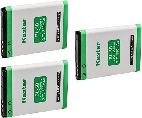 Kastar BL-5B Battery 3-Pack Replacement for Vodafone Mini D100 Mini D101, Alcat OT-S680 One Touch S680, Minox Digital Classic DCC 5.1 DCC 5.1 DCC 5.0, NGM SOAP in Saudi Arabia