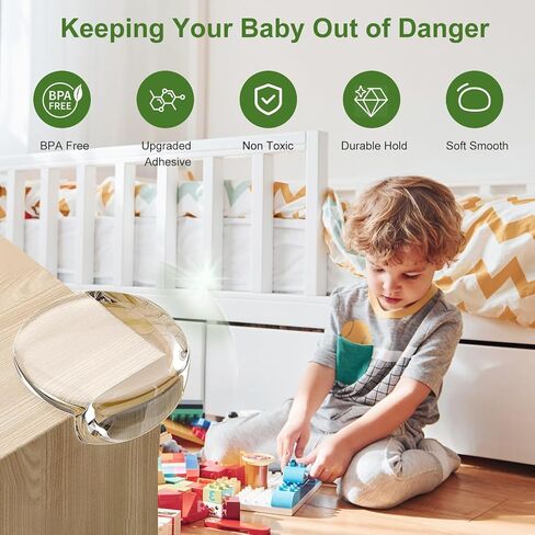 32 Pack Corner Protector Baby, 2 Shapes Baby Proof Corners and Edges Clear Furniture Corner Covers & Edge Safety Bumpers Table Corner Protectors and Edge Guards for Baby Proofing, Sharp Edges in Kuwait