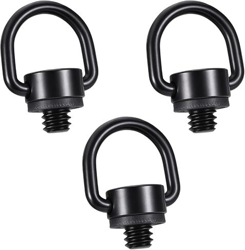 3 PCS Stainless Steel D Ring Screw, 1/4"-20 Thread (Black) | Camera D Ring Screws Hinged Holder, Camera Carabiner Clip, Fixing Screw Cameras for Tripod DSLR Cameras, Selfie Sticks in Saudi Arabia