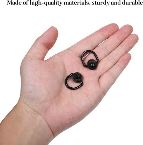 3 PCS Stainless Steel D Ring Screw, 1/4"-20 Thread (Black) | Camera D Ring Screws Hinged Holder, Camera Carabiner Clip, Fixing Screw Cameras for Tripod DSLR Cameras, Selfie Sticks in Saudi Arabia
