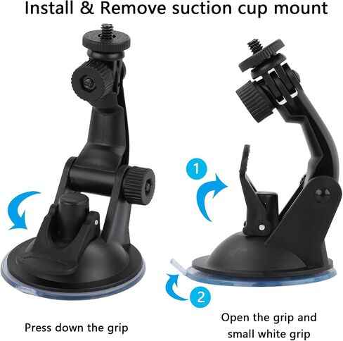 Suction Cup Mount Compatible with Gopro Hero 13 12 11 10 9 8/AKASO EK7000/Brave 4/Brave 7/V50X/Insta360 x5 x4/ODDV/DJI Osmo Action 5 Pro/Apexcam/Icefox Action Camera, Car Windshield Camera Mount | Compatible with AKASO EK7000/Brave 7/Brave 4/V50X/Gopro He in Saudi Arabia