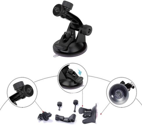Suction Cup Mount Compatible with Gopro Hero 13 12 11 10 9 8/AKASO EK7000/Brave 4/Brave 7/V50X/Insta360 x5 x4/ODDV/DJI Osmo Action 5 Pro/Apexcam/Icefox Action Camera, Car Windshield Camera Mount | Compatible with AKASO EK7000/Brave 7/Brave 4/V50X/Gopro He in Saudi Arabia