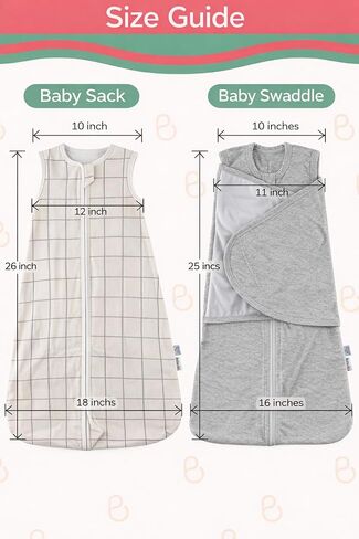 Baby Swaddle Sleep Sack Set (2-Pack), Adjustable Zipper Newborn Swaddle + Wearable Sleep Sack, 100% Cotton, Soft Breathable Newborn to 9 Months Baby Transition Sleep Set in Kuwait