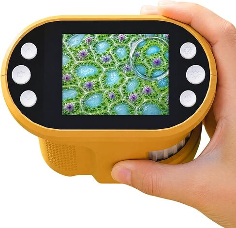 Kids Digital Microscope, 1000X Handheld Pocket Microscope STEM Science Toy | 2.0" IPS Screen, 8 LED Lights, Photo & Video, Rechargeable, CE/FCC/CPC Certified, Portable Gift for Girls & Boys in Saudi Arabia